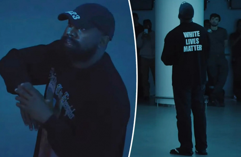 Kanje Vests Yeezy modes skatē valkā T-kreklu “White Lives Matter”, šokē fanus