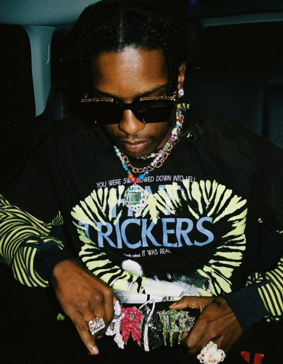 A$AP Rocky se regala a sí mismo un cinturón GRIM Reaper tachonado de diamantes valorado en $322k